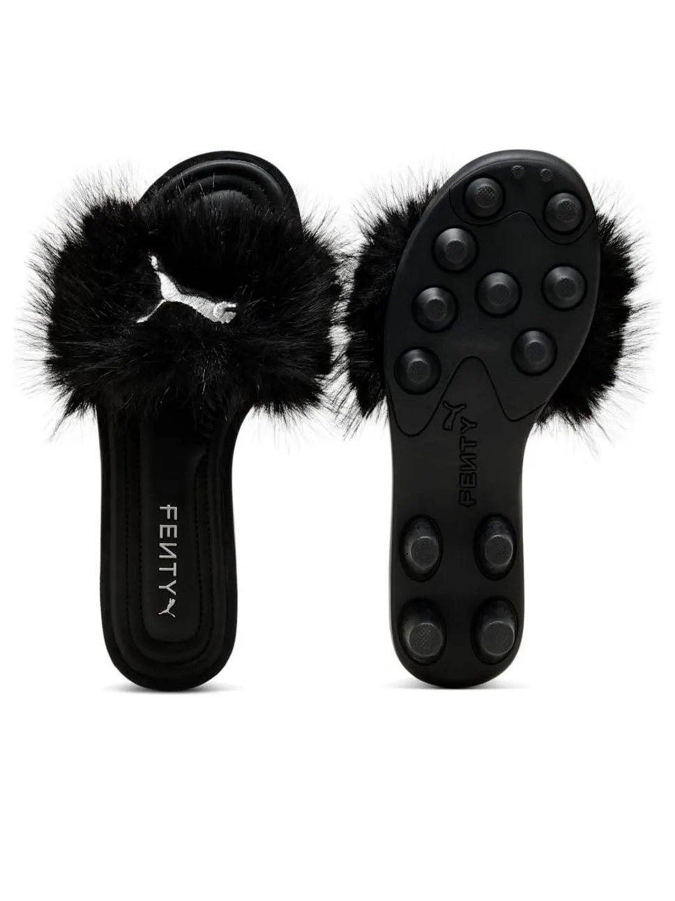 Сандалии (WMNS) PUMA x FENTY Cat Cleat Sandals 'Chic Fur Black' — изображение 4 из 6, черный