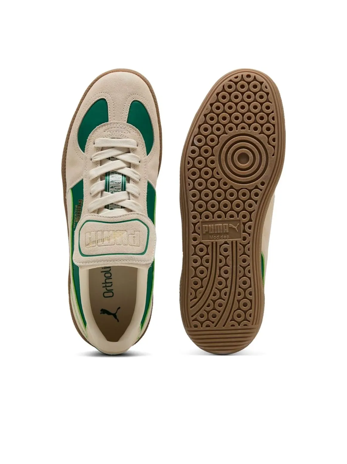 Кроссовки PUMA Palermo Premium NL 'Light Brown Green' — изображение 5 из 6, бежевый