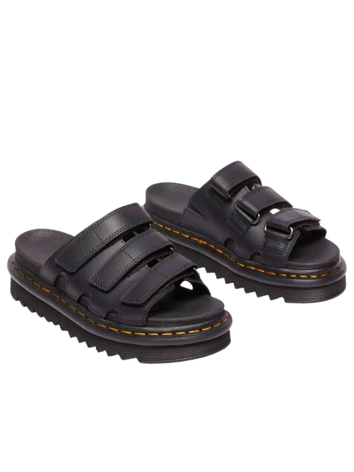 Шлепанцы Dr. Martens Raine Slide Athena Leather, кожаные — изображение 2 из 5, черный