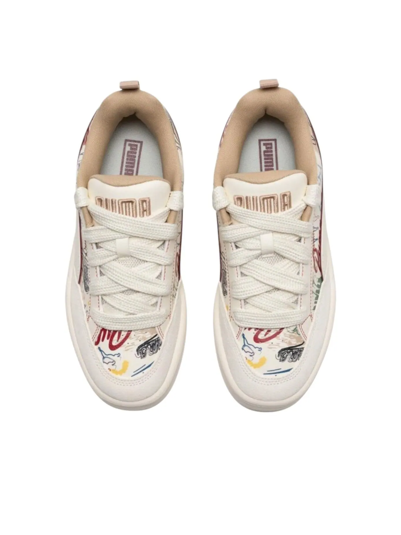 Кроссовки PUMA Park Lifestyle OG Graffiti 'Off White Red Pine Sand' — изображение 2 из 3, белый