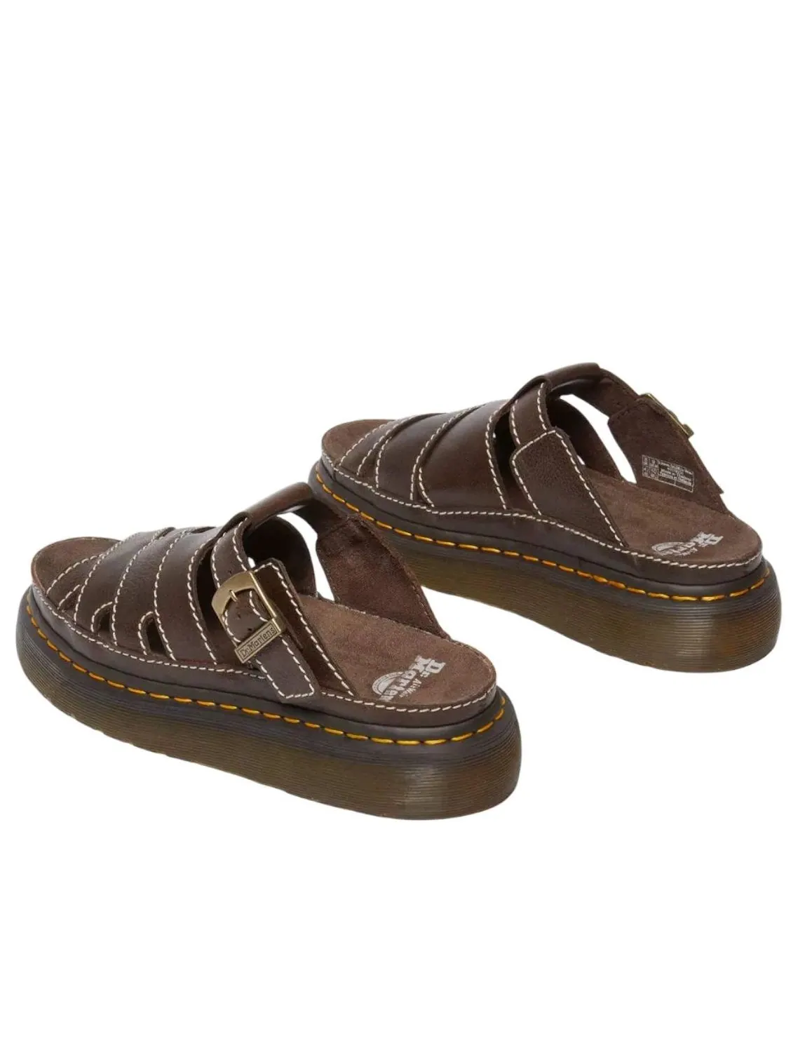 Шлепанцы Dr. Martens Maxxy Slide Rogue Leather, кожаные — изображение 2 из 5, коричневый