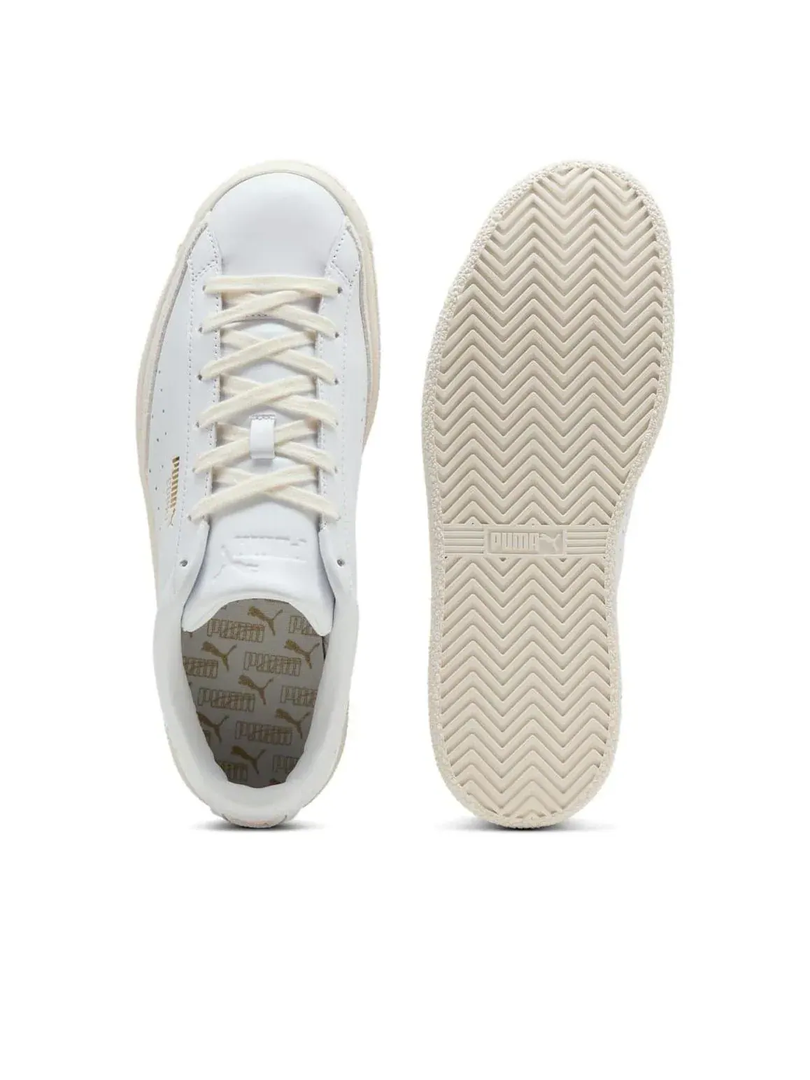 Кроссовки PUMA Court 'White Vapor Gray Gold' — изображение 5 из 6, белый