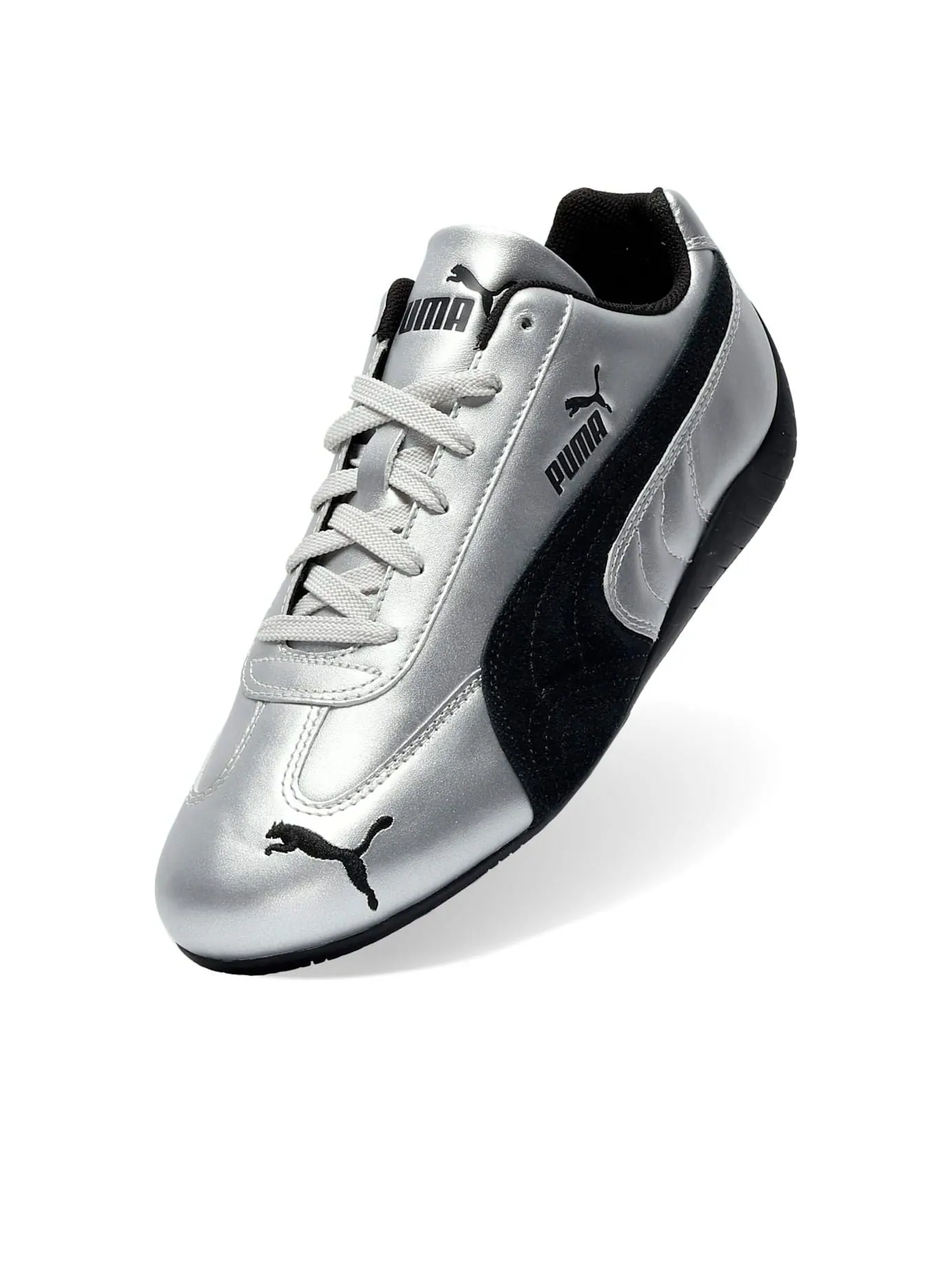 Кроссовки (WMNS) PUMA Speedcat 'Metallic Pack - Silver Black' — изображение 3 из 6, серебряный