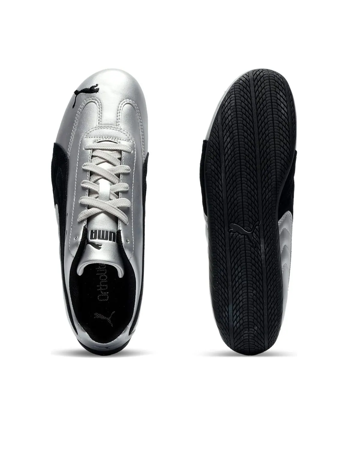 Кроссовки (WMNS) PUMA Speedcat 'Metallic Pack - Silver Black' — изображение 5 из 6, серебряный