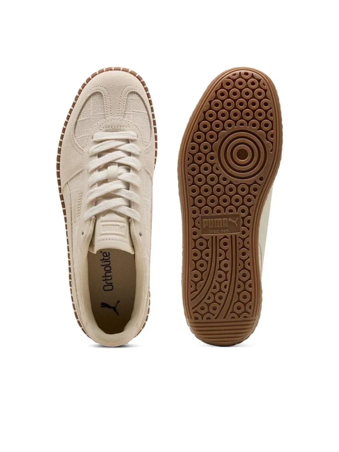 Кроссовки PUMA Palermo Straw 'Beige' 405564-01 — изображение 5 из 6, бежевый