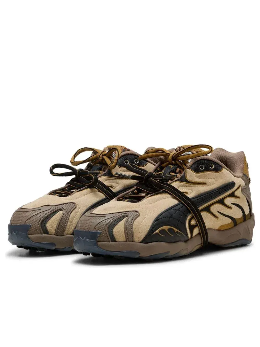 Женские кроссовки с кожаным верхом PUMA x A$AP Rocky Inhale Leopard — изображение 2 из 6, коричневый