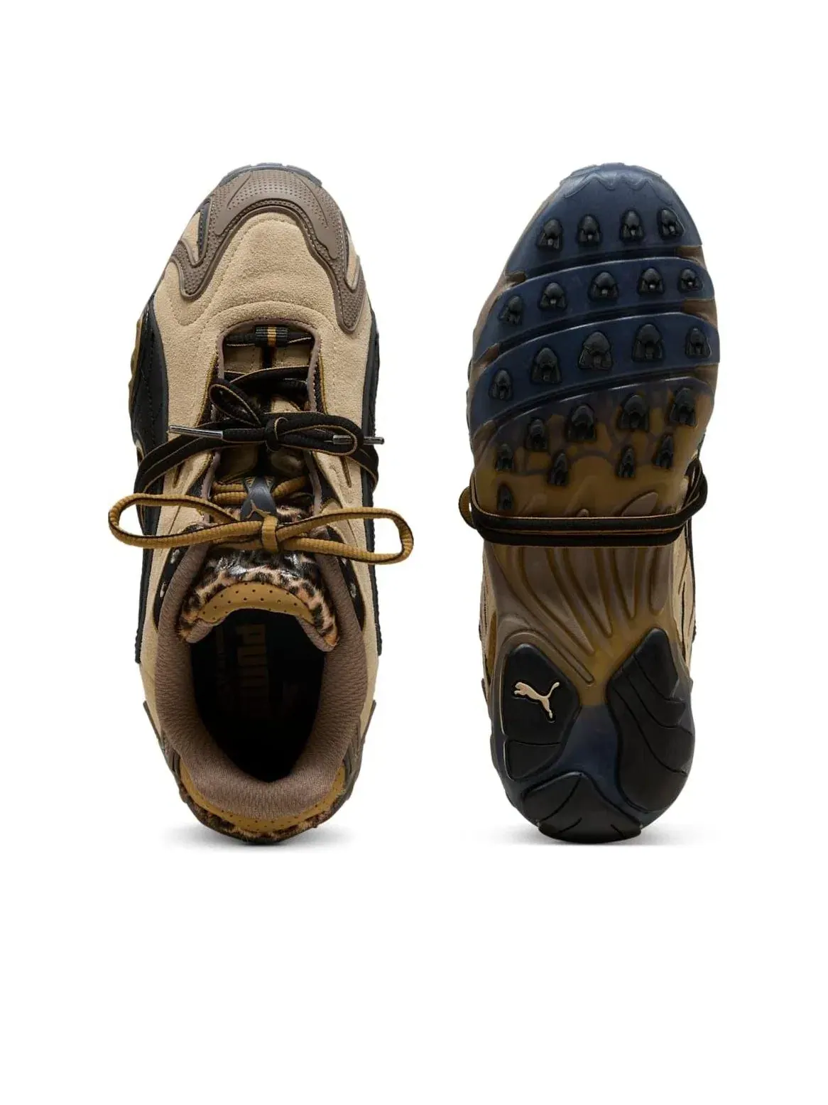 Женские кроссовки с кожаным верхом PUMA x A$AP Rocky Inhale Leopard — изображение 3 из 6, коричневый
