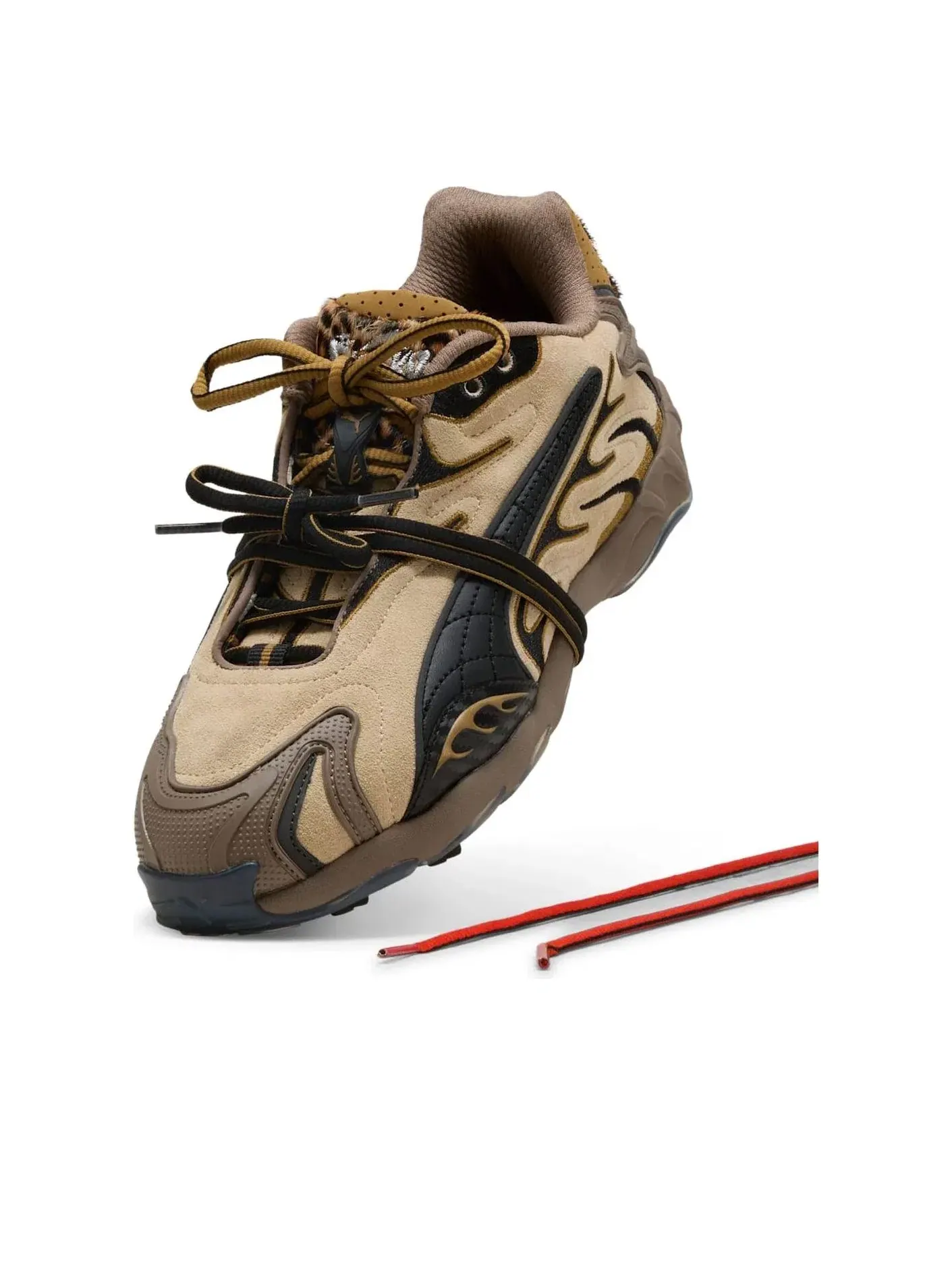 Женские кроссовки с кожаным верхом PUMA x A$AP Rocky Inhale Leopard — изображение 5 из 6, коричневый