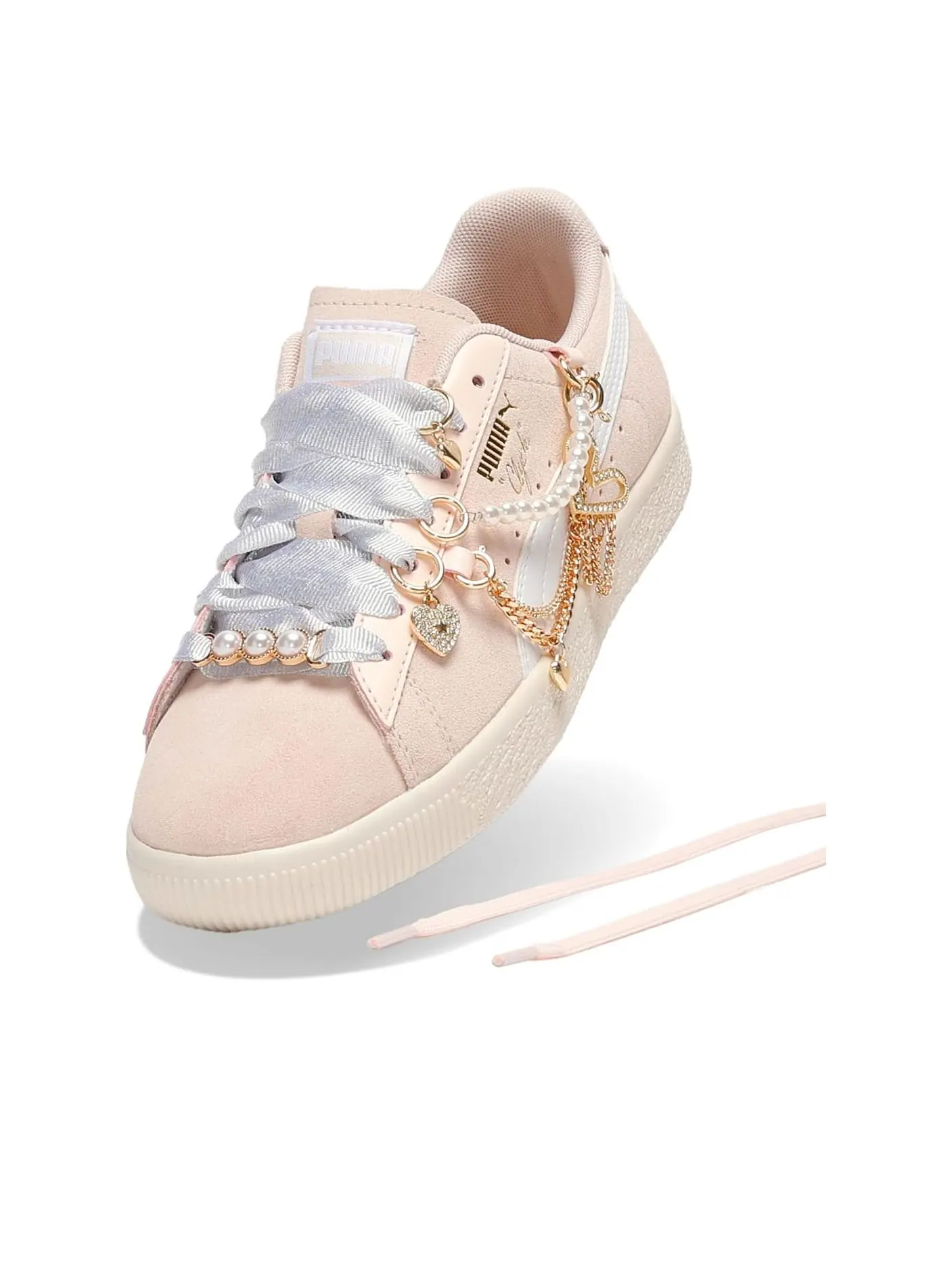 Кроссовки (WMNS) PUMA Clyde Charm 'Rosebay' — изображение 5 из 6, розовый
