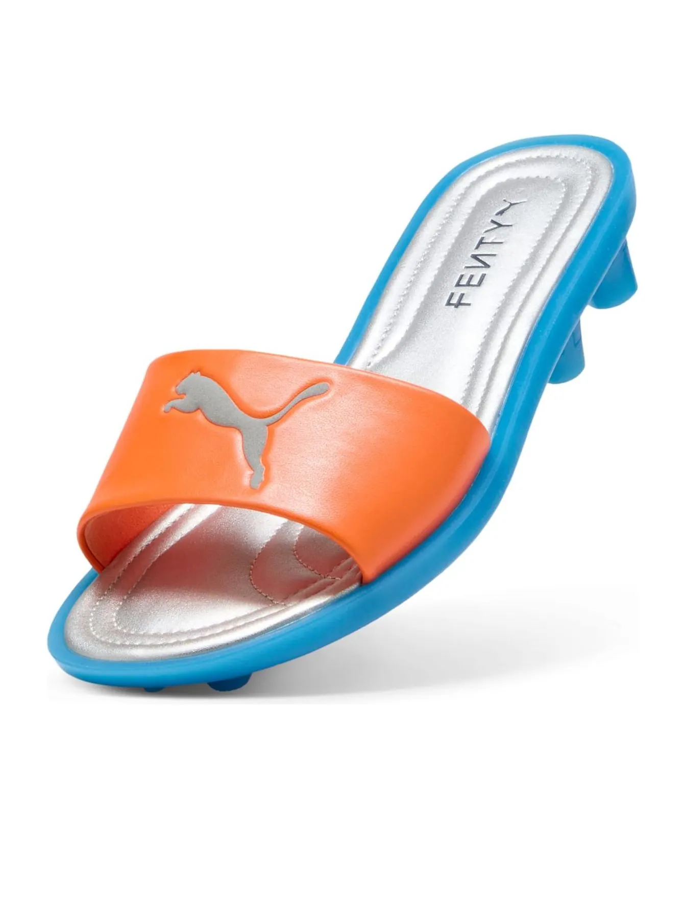 Сандалии (WMNS) PUMA x FENTY Cat Cleat Sandals 'Rickie Orange Racing Blue' — изображение 3 из 6, оранжевый