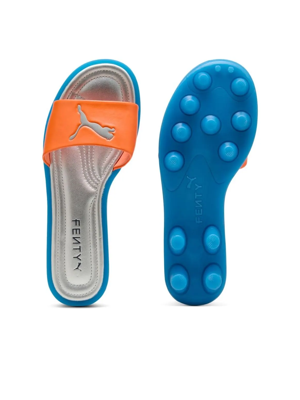 Сандалии (WMNS) PUMA x FENTY Cat Cleat Sandals 'Rickie Orange Racing Blue' — изображение 5 из 6, оранжевый
