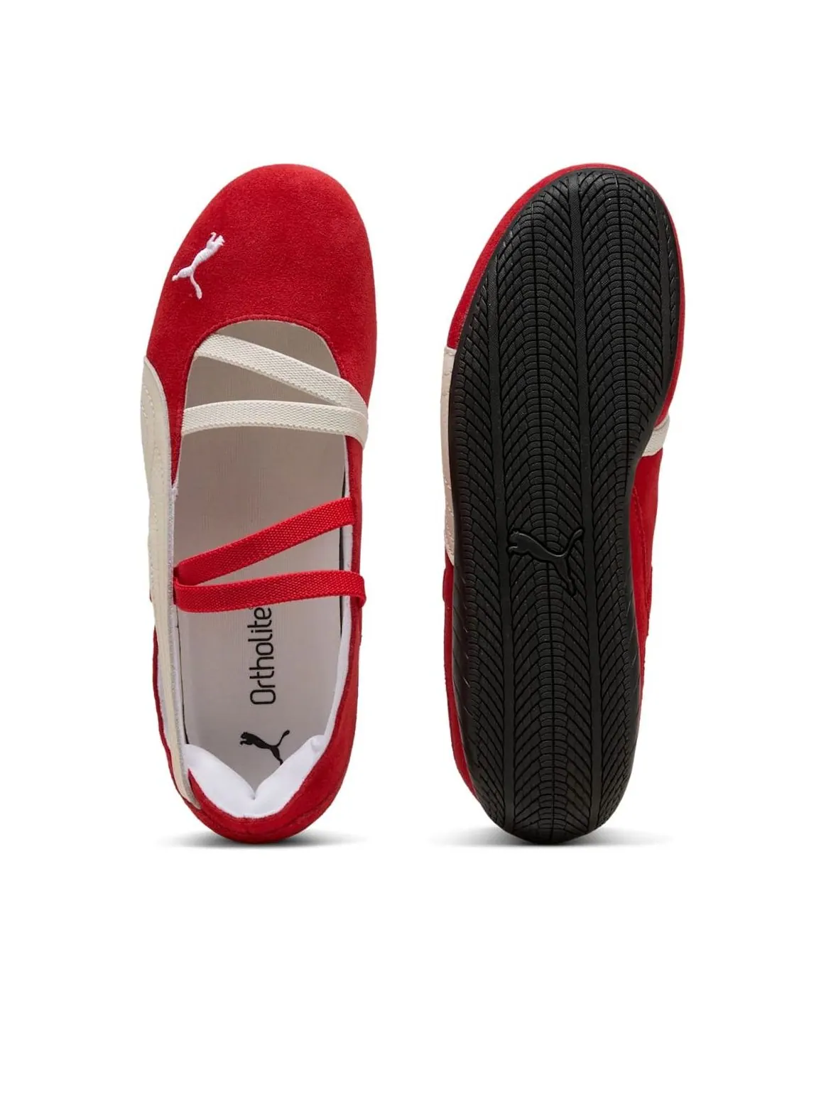 (WMNS) Балетная фигурка Puma Speedcat «Красный белый» — изображение 3 из 5, красный/белый