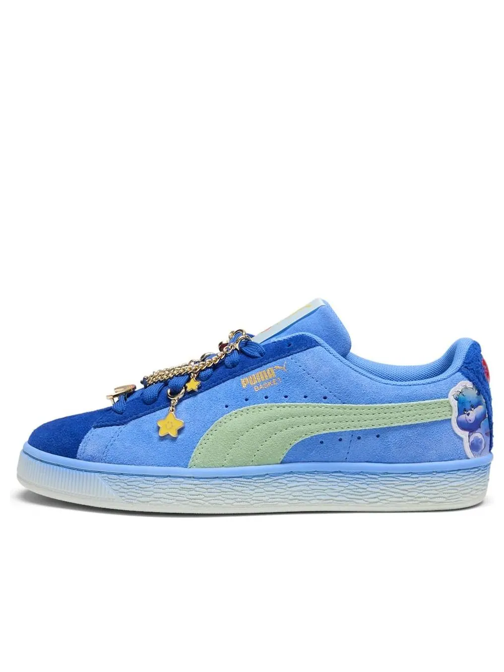 (WMNS) Puma x Care Bears x Sesame Street Basket 'Vivid Blue' — изображение 1 из 6, синий/синий/зеленый