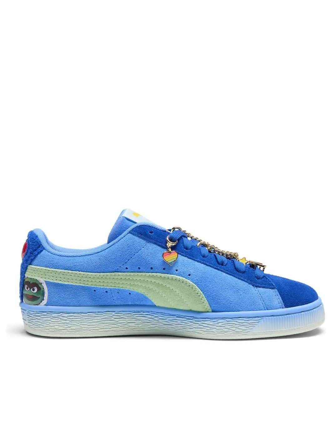 (WMNS) Puma x Care Bears x Sesame Street Basket 'Vivid Blue' — изображение 2 из 6, синий/синий/зеленый