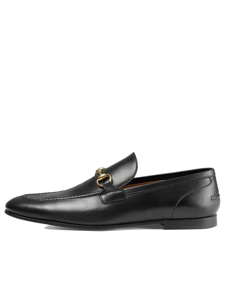 Лоферы Gucci Jordaan Leather Loafers 'Black' — изображение 1 из 6, черный
