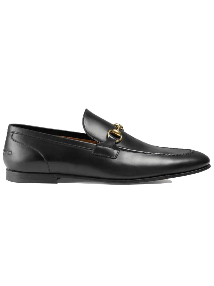 Лоферы Gucci Jordaan Leather Loafers 'Black' — изображение 2 из 6, черный
