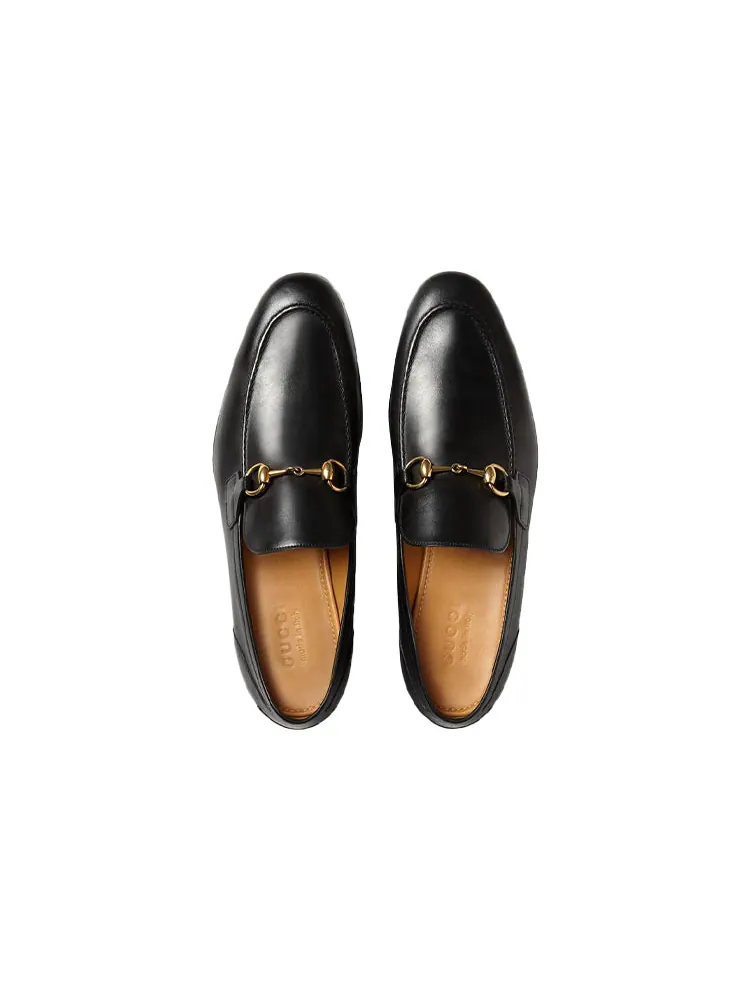 Лоферы Gucci Jordaan Leather Loafers 'Black' — изображение 4 из 6, черный