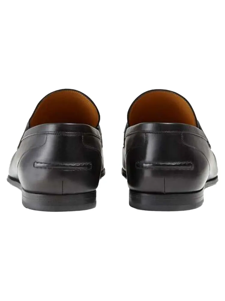 Лоферы Gucci Jordaan Leather Loafers 'Black' — изображение 5 из 6, черный