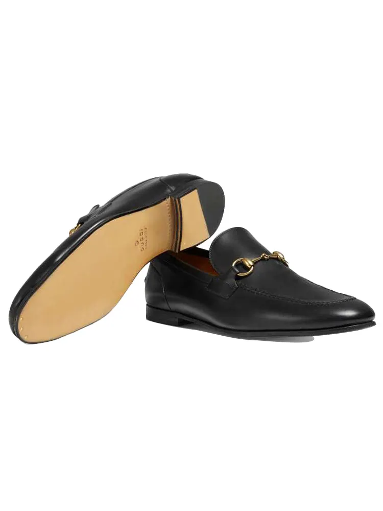 Лоферы Gucci Jordaan Leather Loafers 'Black' — изображение 6 из 6, черный