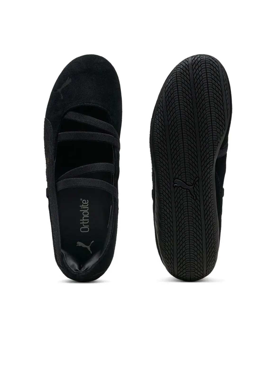 Женские кроссовки-балетки с замшевым верхом Speedcat Ballet Python PUMA — изображение 4 из 6, черный