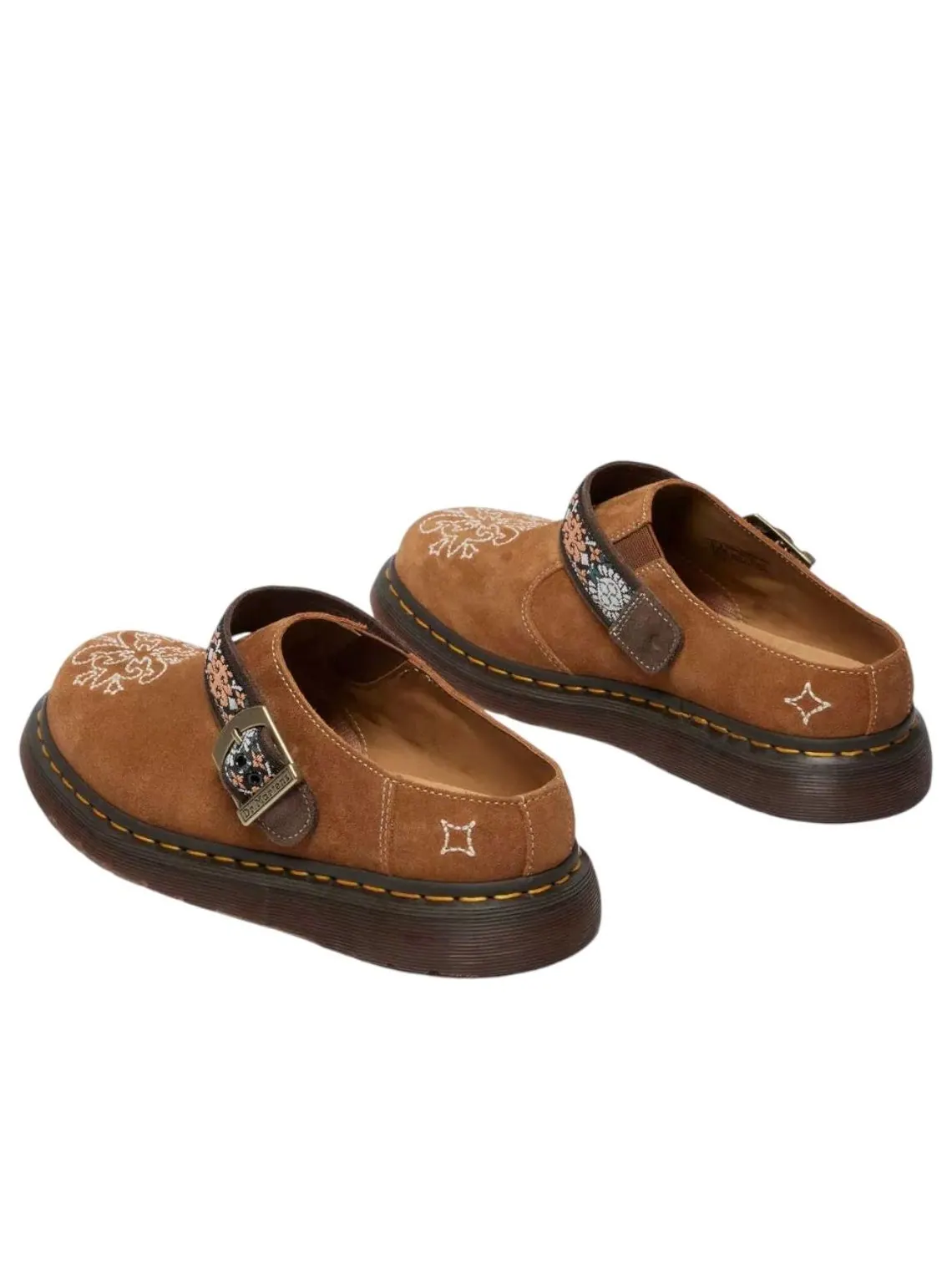 Мюли Dr. Martens Isham замша/жаккард, натуральный загар — изображение 2 из 6, натуральный бежевый