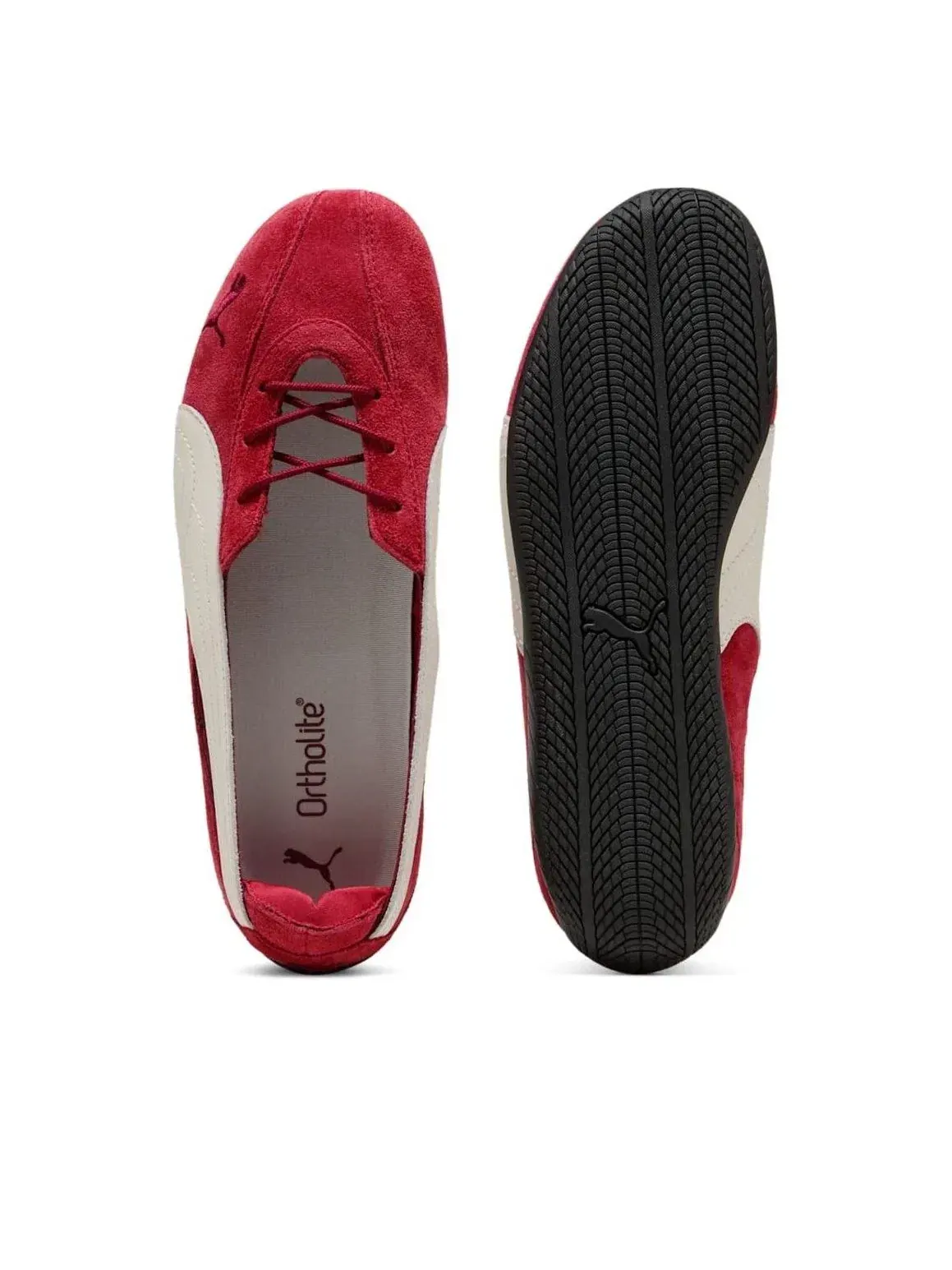 Женские кроссовки-балетки с замшевым верхом Speedcat Ballet PUMA — изображение 5 из 6, красный