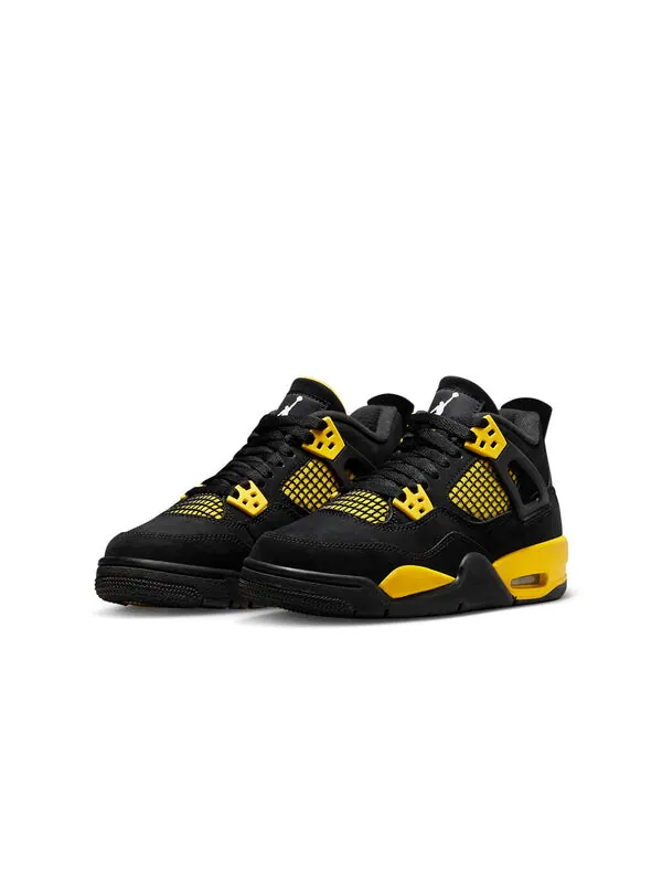 Кроссовки 4 retro 'thunder' Air Jordan — изображение 2 из 4, черный/желтый