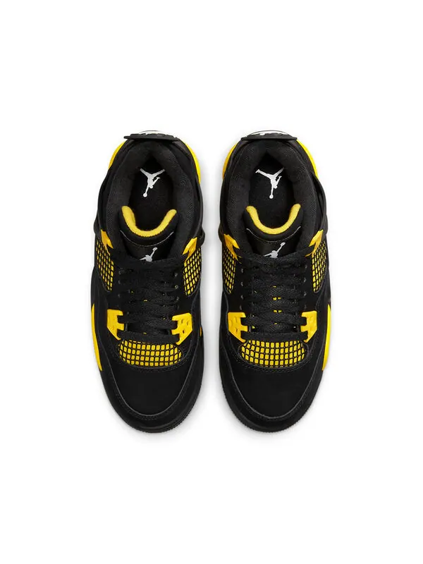 Кроссовки 4 retro 'thunder' Air Jordan — изображение 3 из 4, черный/желтый