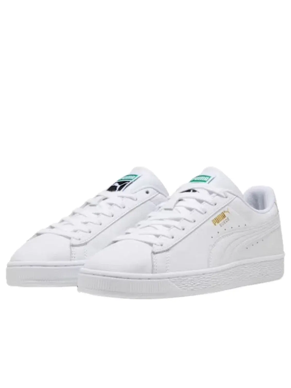 Мужские кроссовки с замшевым верхом PUMA Suede White Archive Green — изображение 3 из 5, белый
