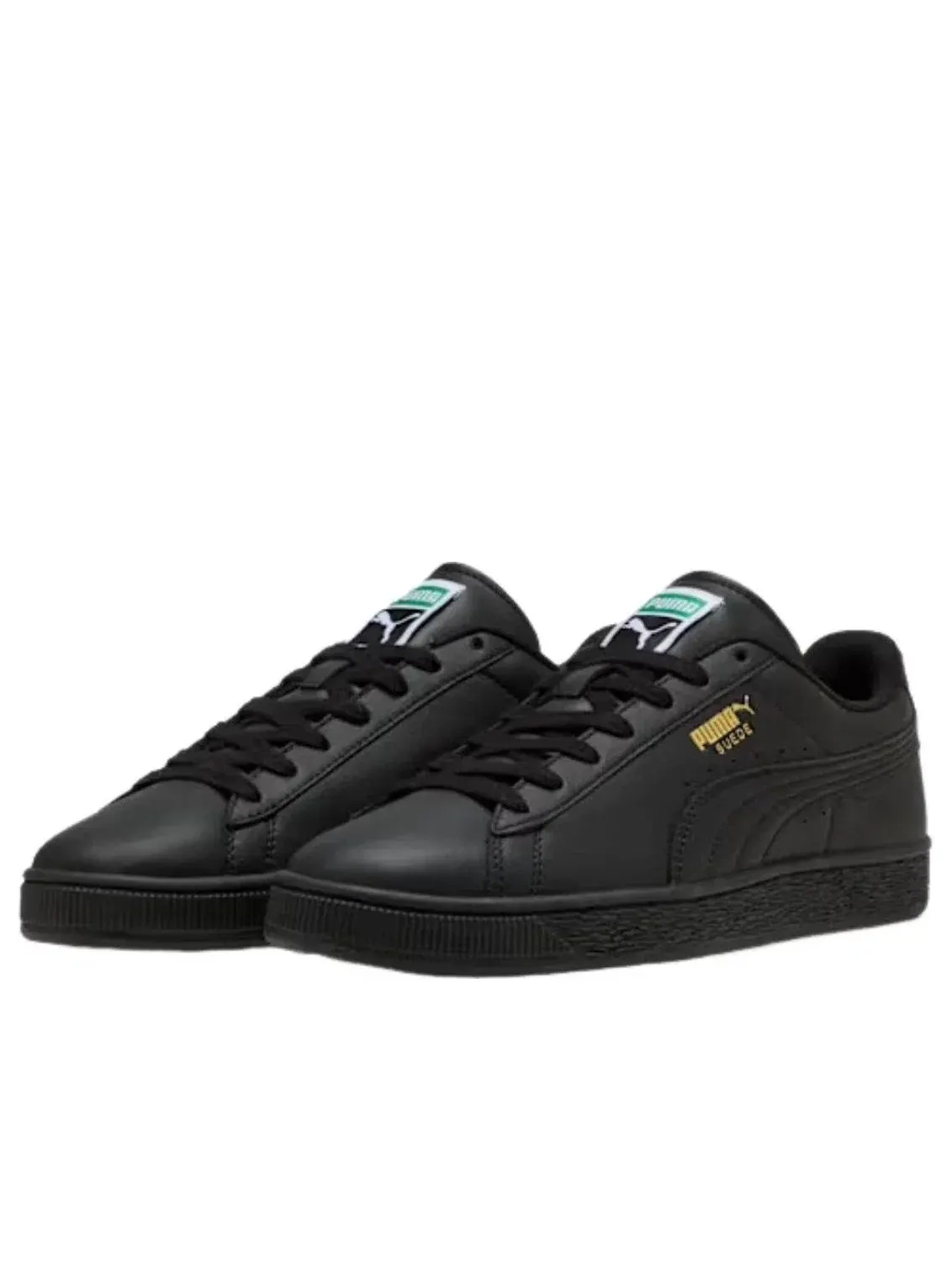 Мужские кроссовки из замши Puma Suede Black Archive Green — изображение 2 из 5, черный