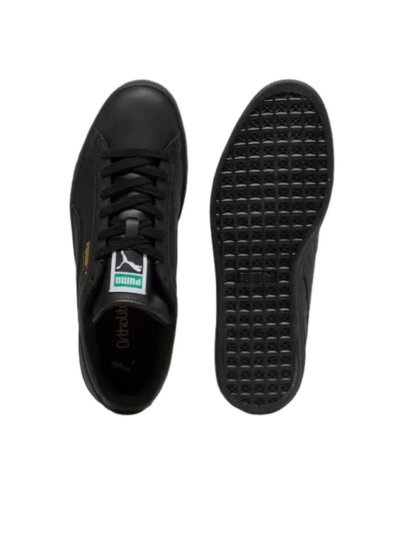 Мужские кроссовки из замши Puma Suede Black Archive Green — изображение 3 из 5, черный