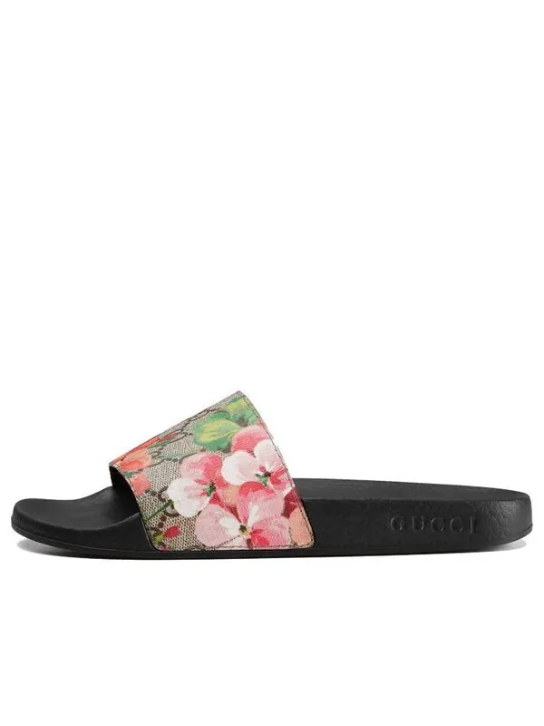 Сандалии gg supreme slide 'blooms' Gucci — изображение 1 из 4, бежевый