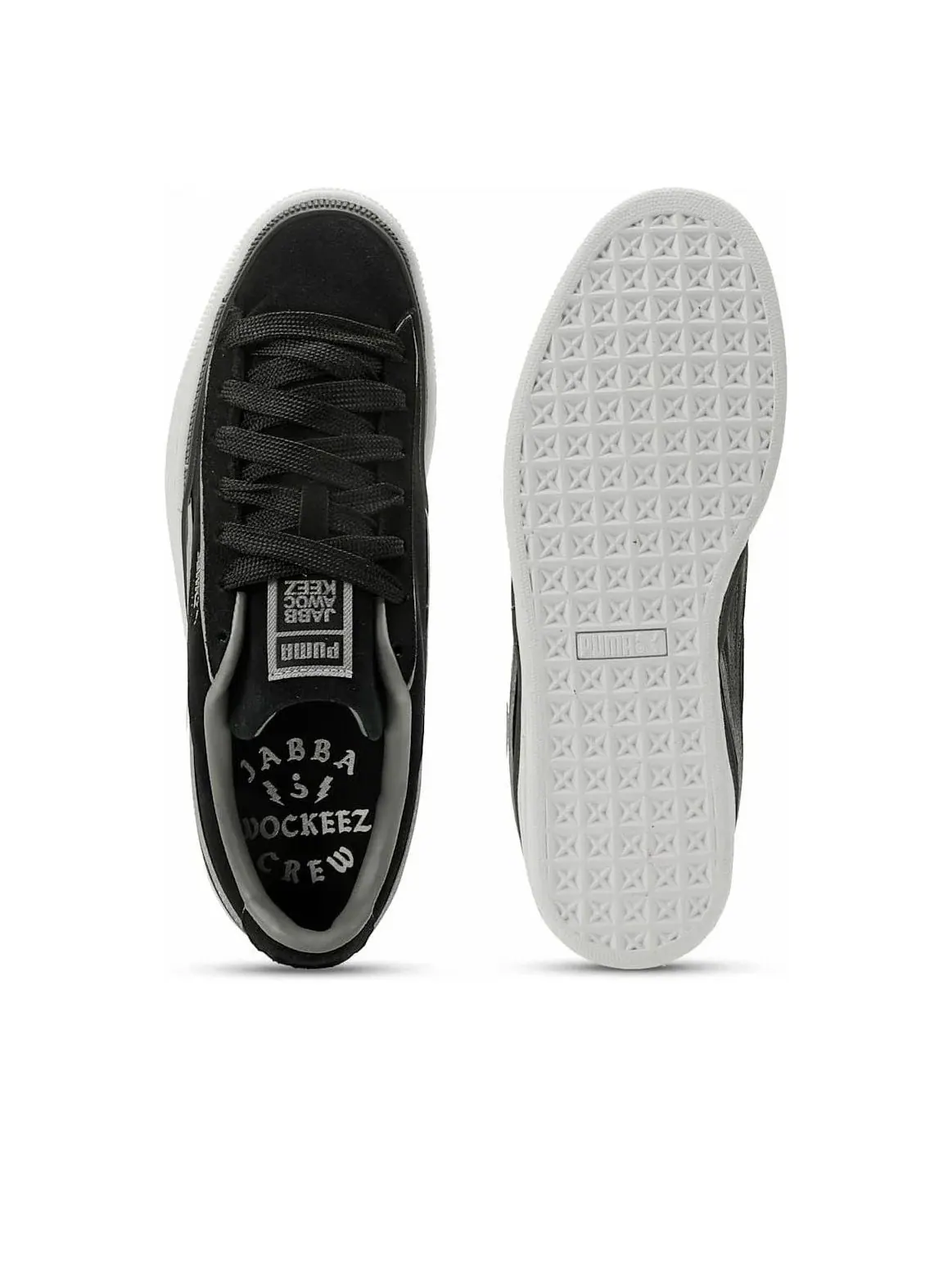 Кроссовки PUMA x Jabbawockeez Suede 'PUMA Black Flat Medium Gray PUMA Silver' — изображение 3 из 6, черный