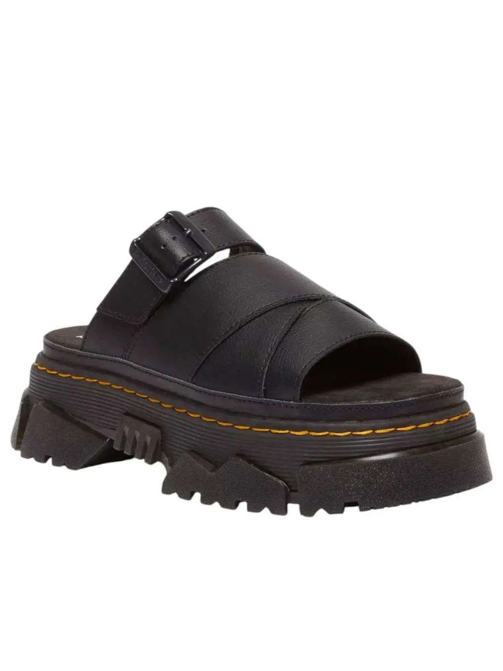 Шлепанцы Dr. Martens Mattison Slide, кожаные — изображение 2 из 5, черный