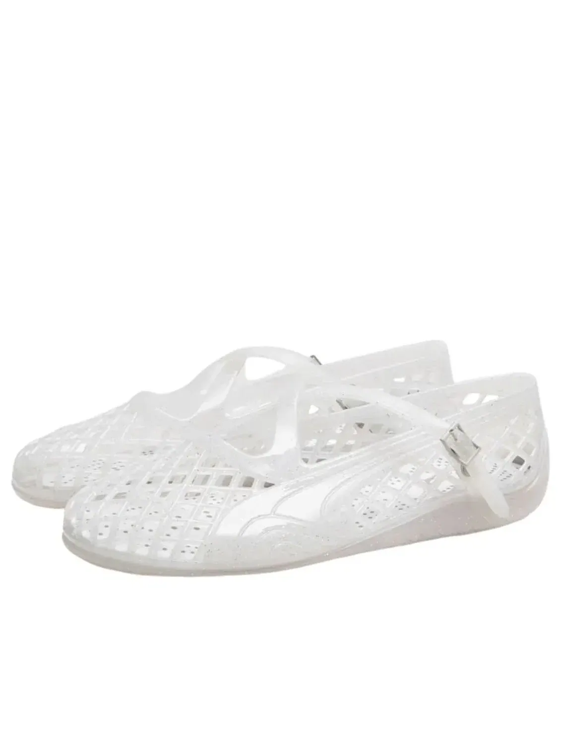 Женские кроссовки-балетки PUMA Speedcat Ballet с ремешком Glacial Gray Flat Light Gray — изображение 2 из 5, серый
