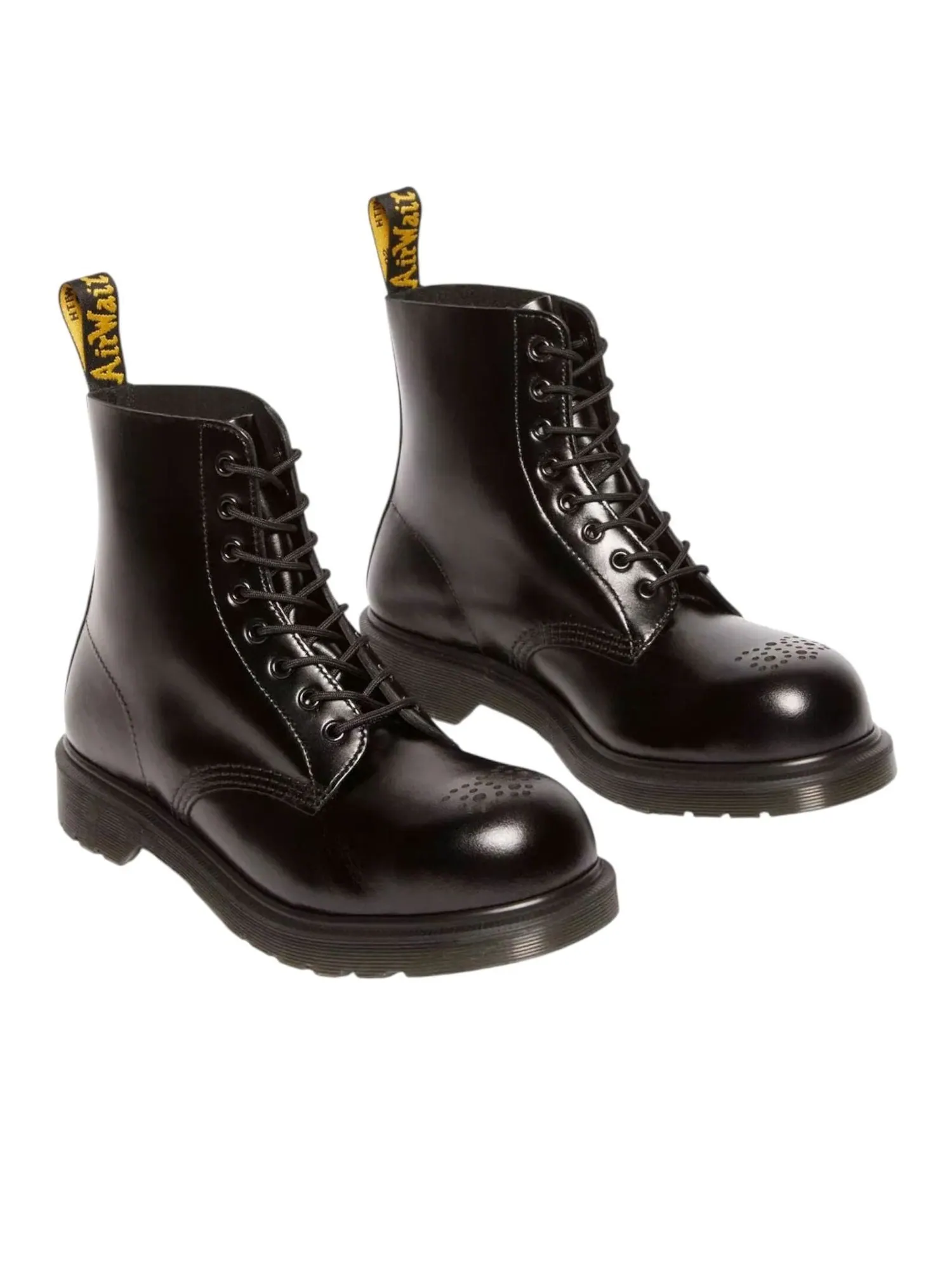 Ботинки Dr. Martens 1460 кожаные со стальным носком — изображение 2 из 6, черный