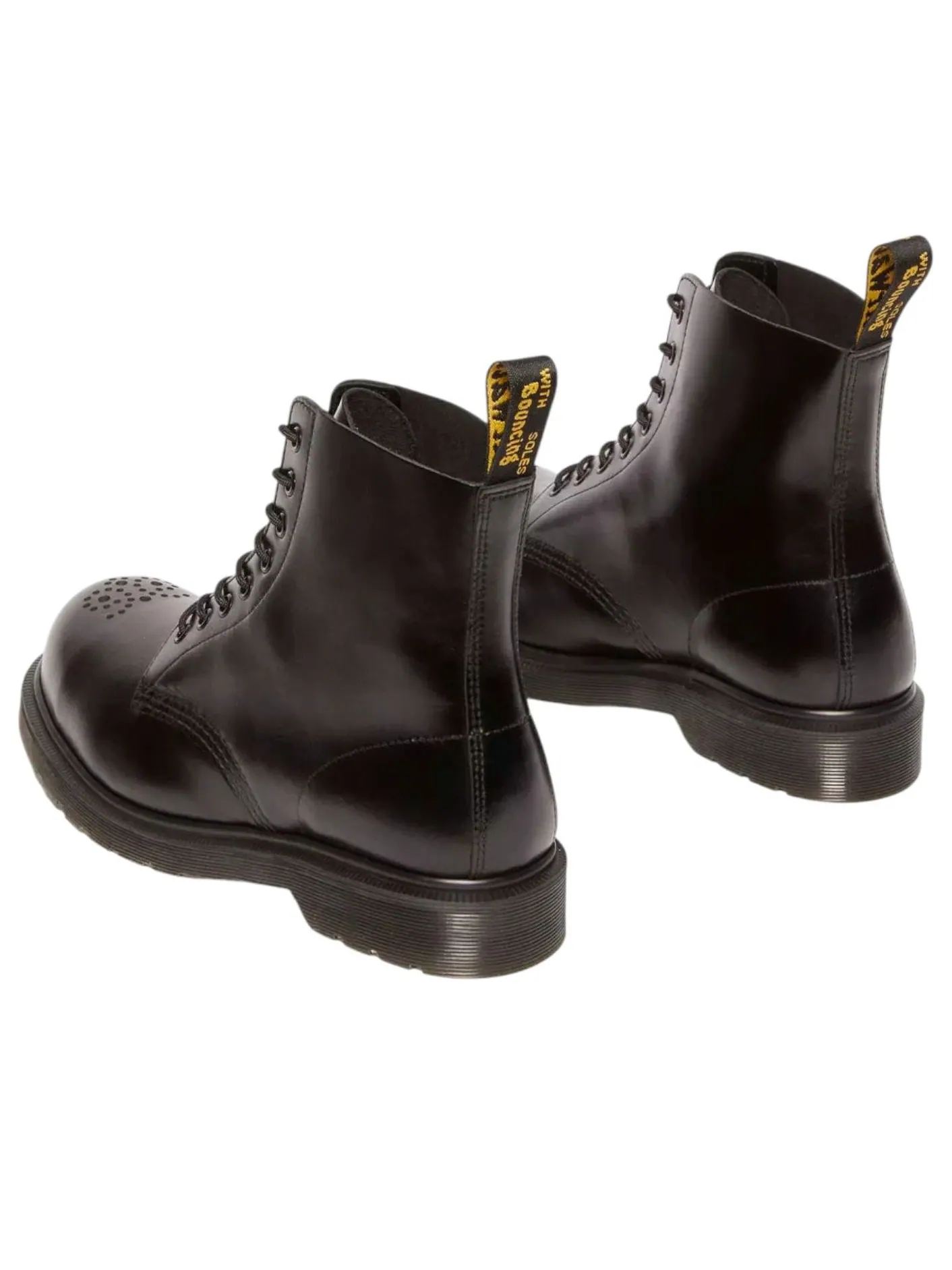 Ботинки Dr. Martens 1460 кожаные со стальным носком — изображение 3 из 6, черный