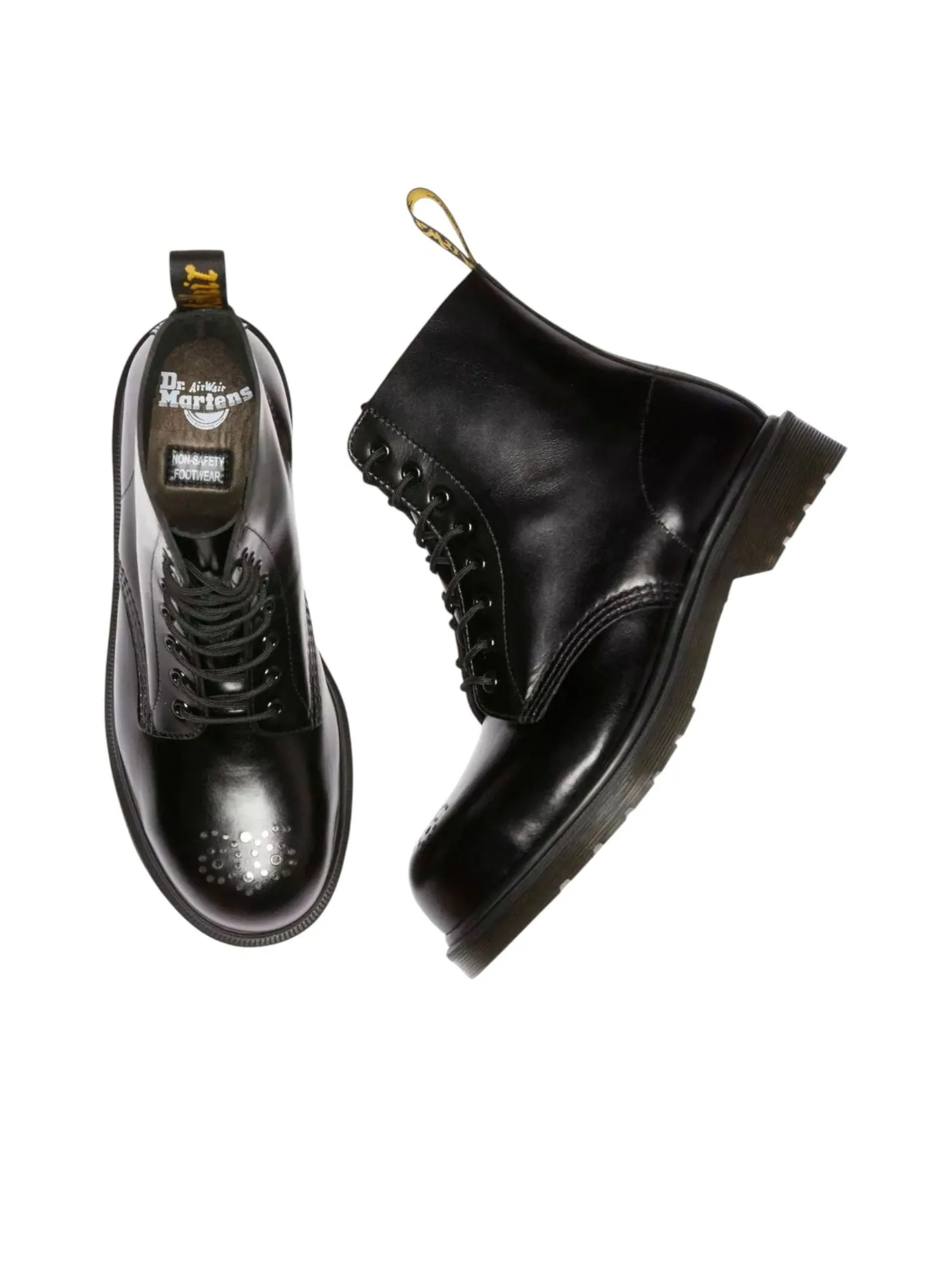 Ботинки Dr. Martens 1460 кожаные со стальным носком — изображение 5 из 6, черный