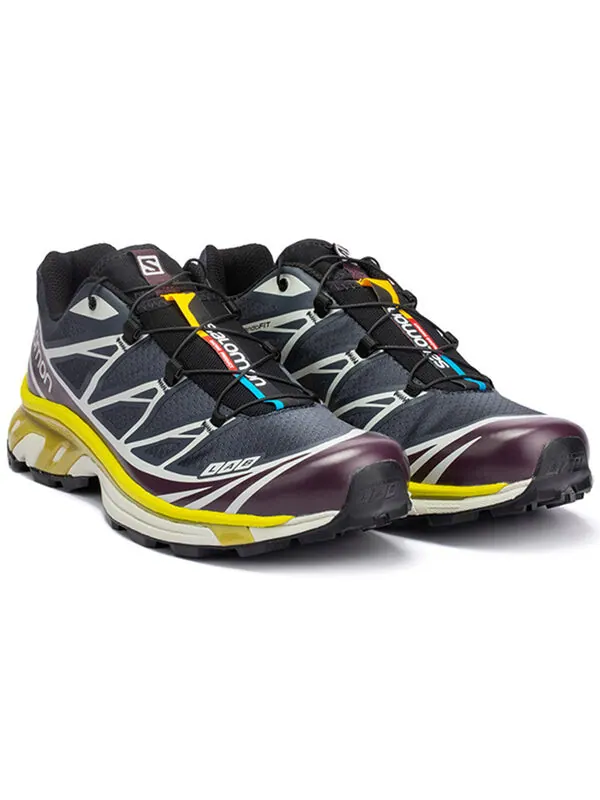 Кроссовки xt-6 trail 'black purple yellow' 410864 Salomon — изображение 2 из 4, черный