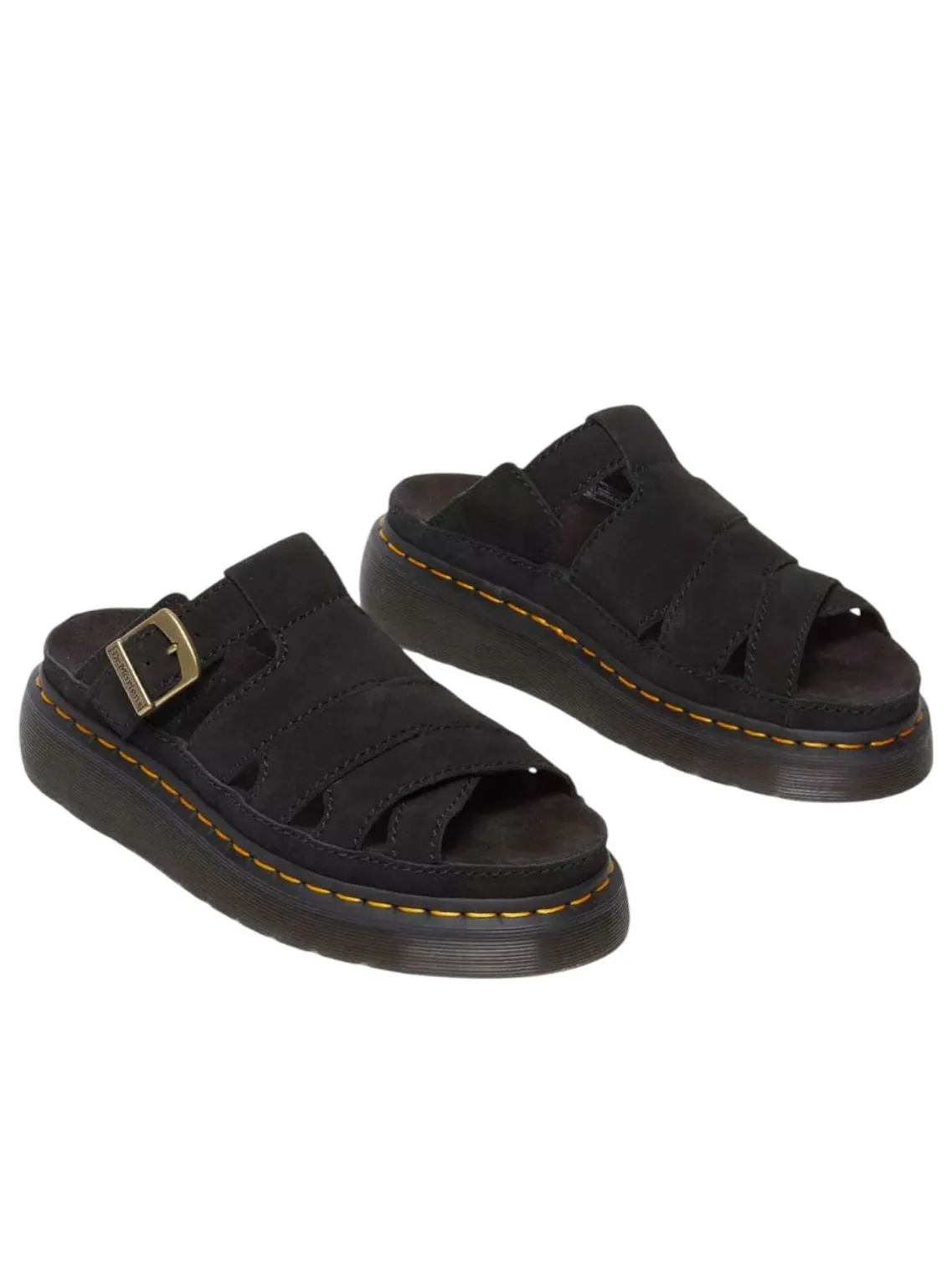 Сандалии Dr. Martens Maxxy Slide Buttersoft Leather 'Black', кожаные — изображение 2 из 5, черный