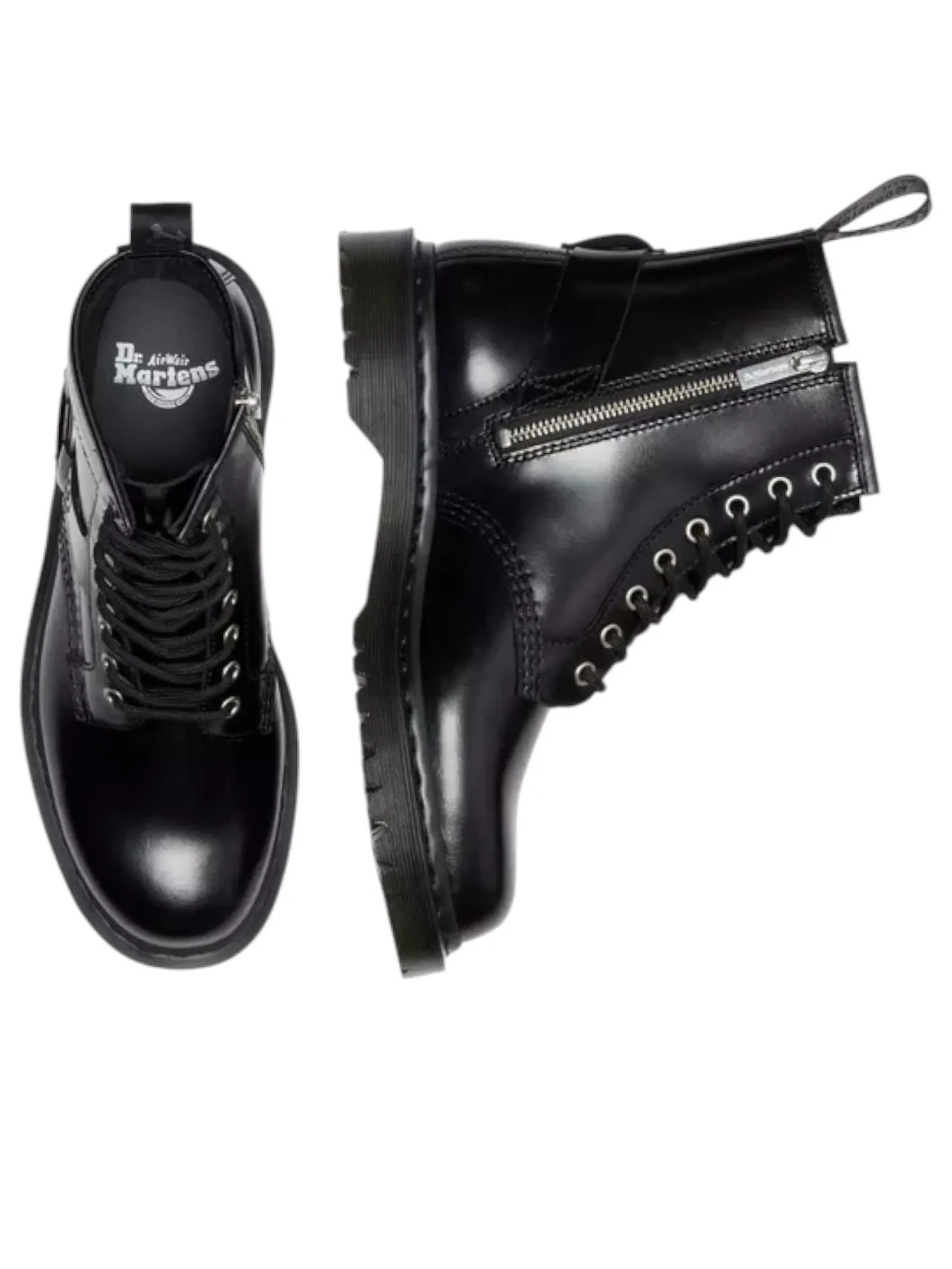 Ботинки Dr. Martens 1460 Harness Lace Up Boots, кожаные — изображение 4 из 6, черный