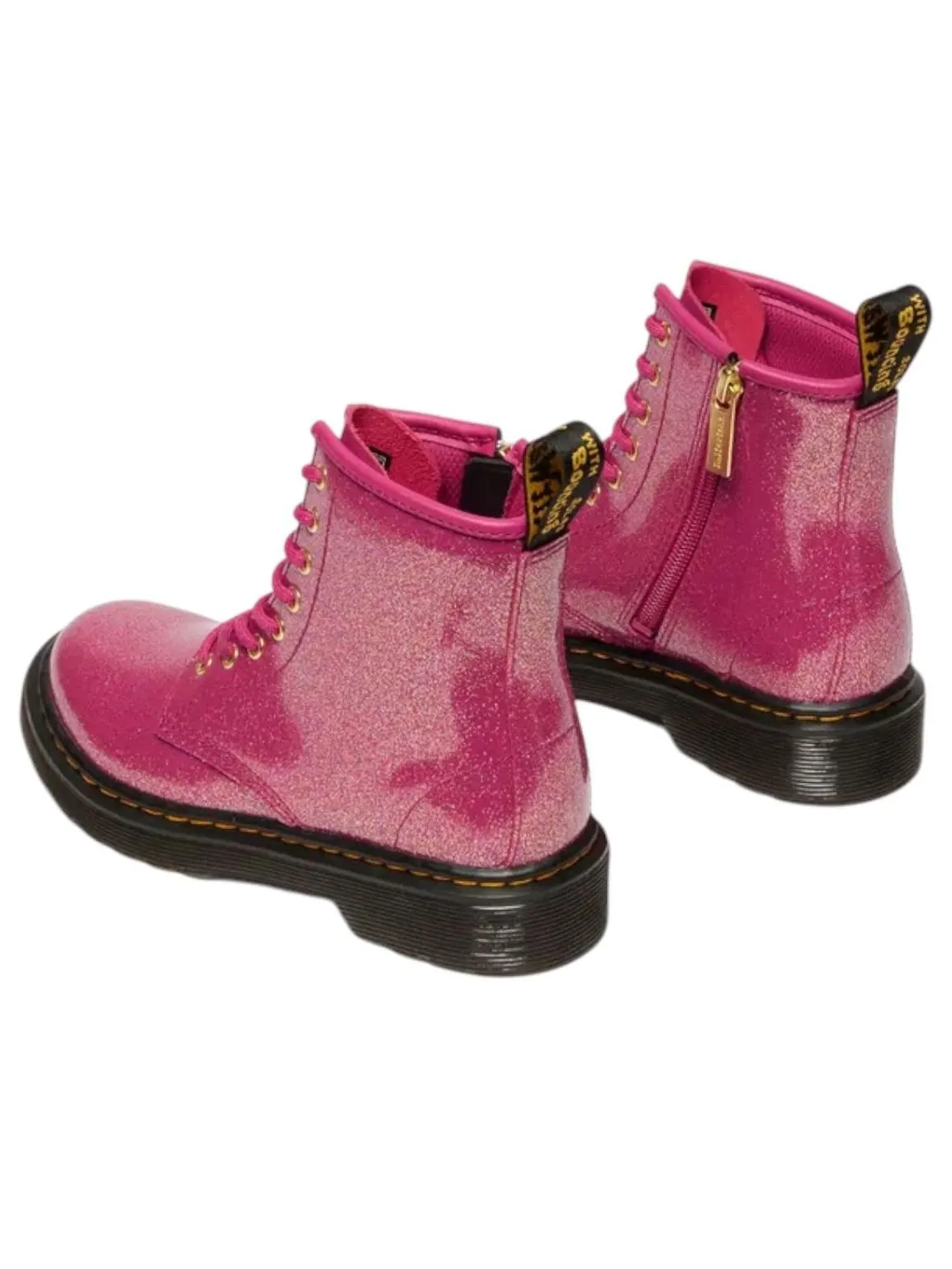 Ботинки Dr. Martens 1460 лакированные с блестками — изображение 3 из 5, серебристый/золотистый