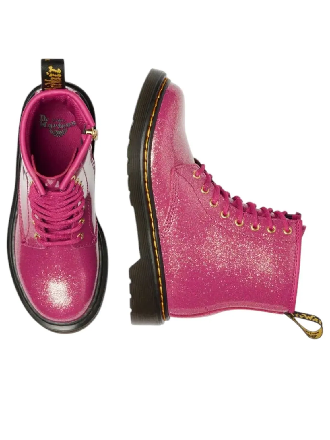 Ботинки Dr. Martens 1460 лакированные с блестками — изображение 4 из 5, серебристый/золотистый