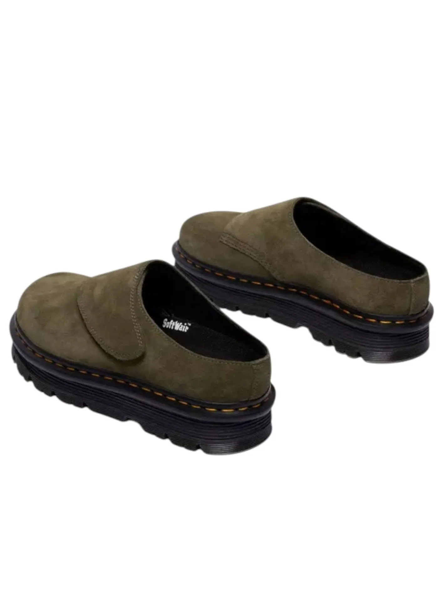 Замшевые мюли Dr. Martens Zebzag AnyWair Mules — изображение 3 из 5, оливковый