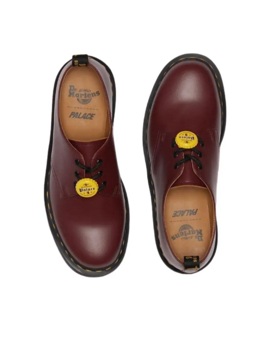 Кроссовки Dr. Martens x Palace 1461 'Cherry Red' — изображение 4 из 5, бордовый