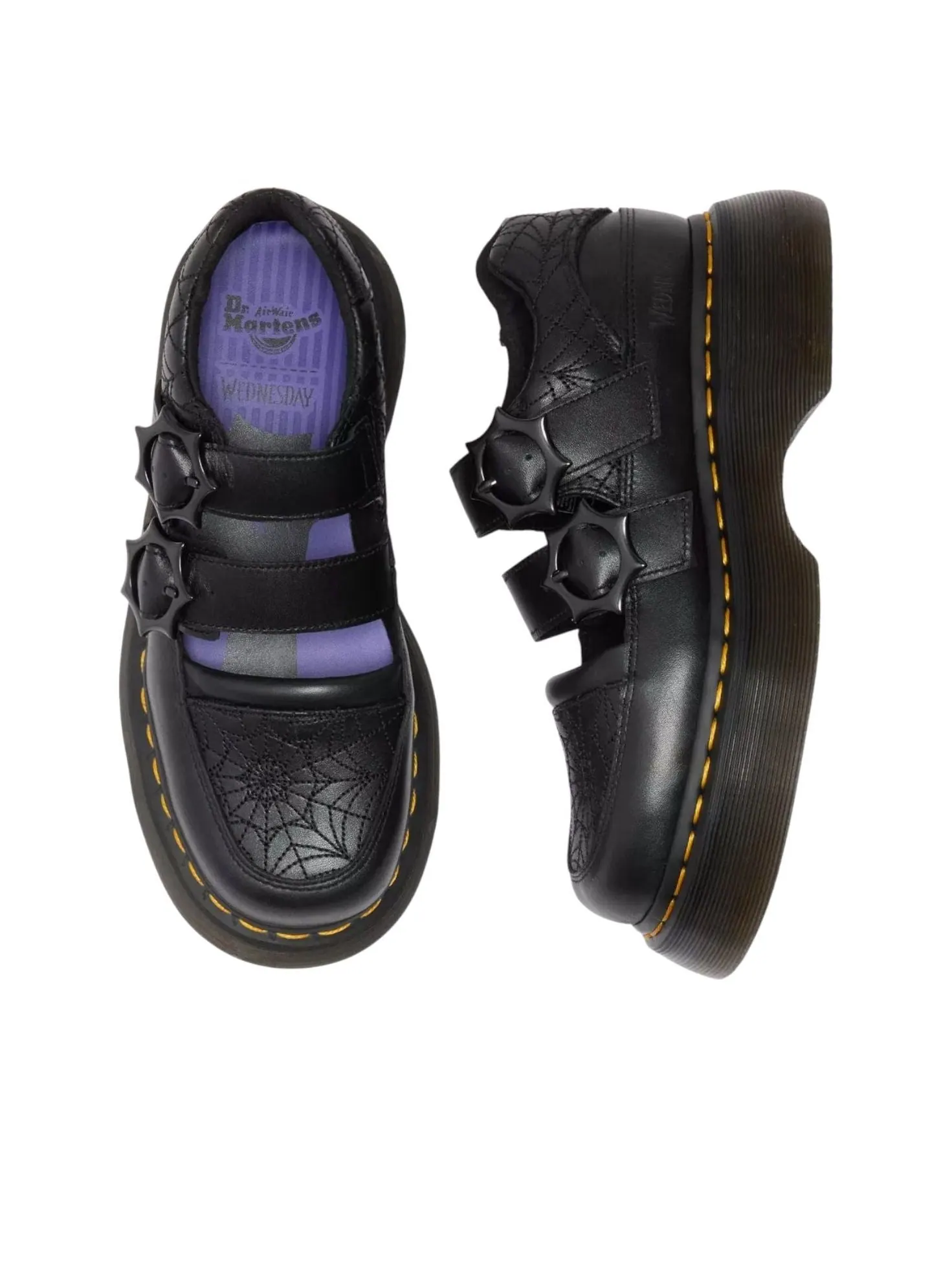 Кроссовки (WMNS) Dr. Martens x Wednesday Buzz Mary Jane 'Black' — изображение 3 из 5, черный