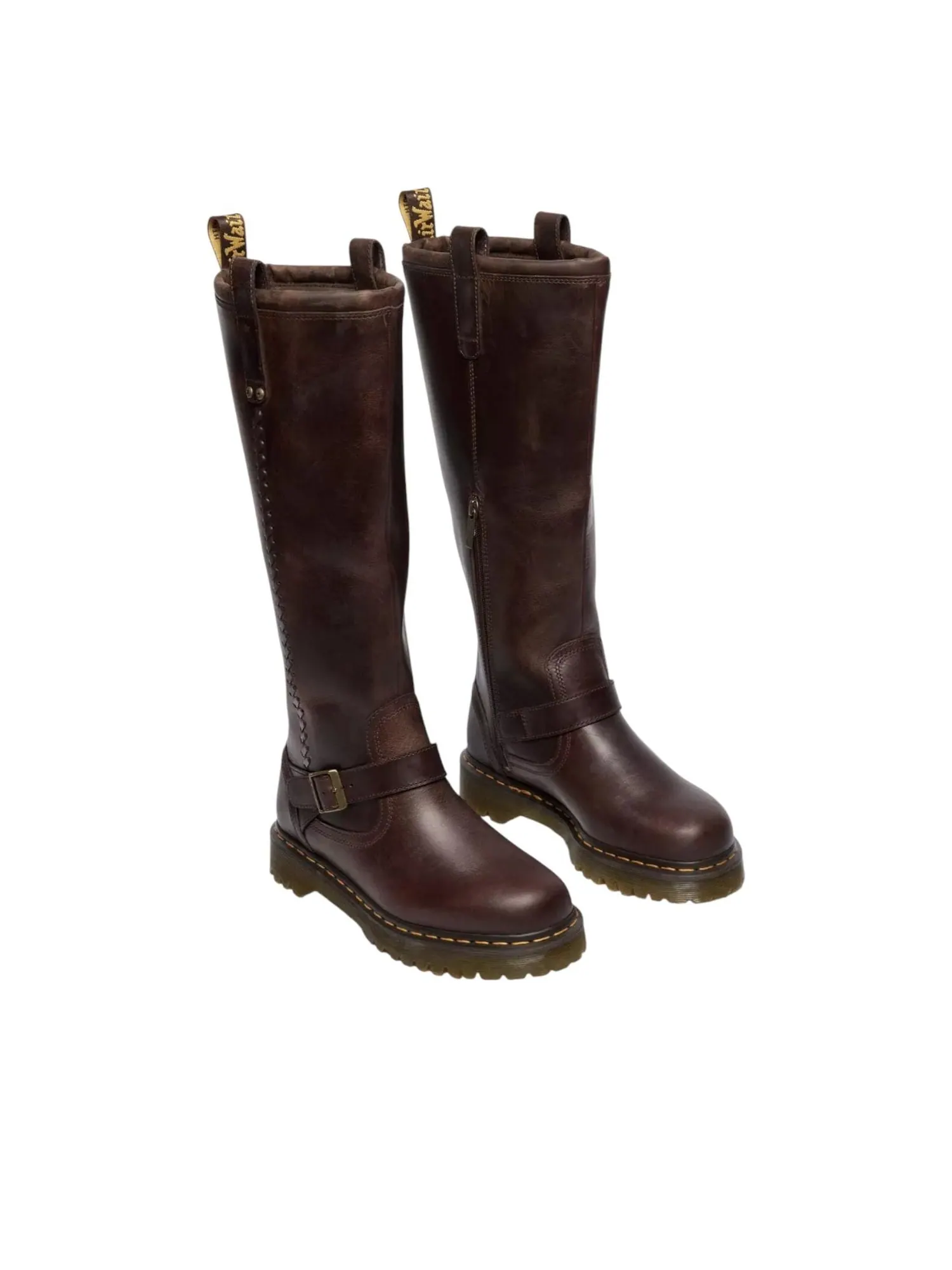 Ботинки Dr. Martens Anistone Knee High Biker Boots — изображение 2 из 5, коричневый