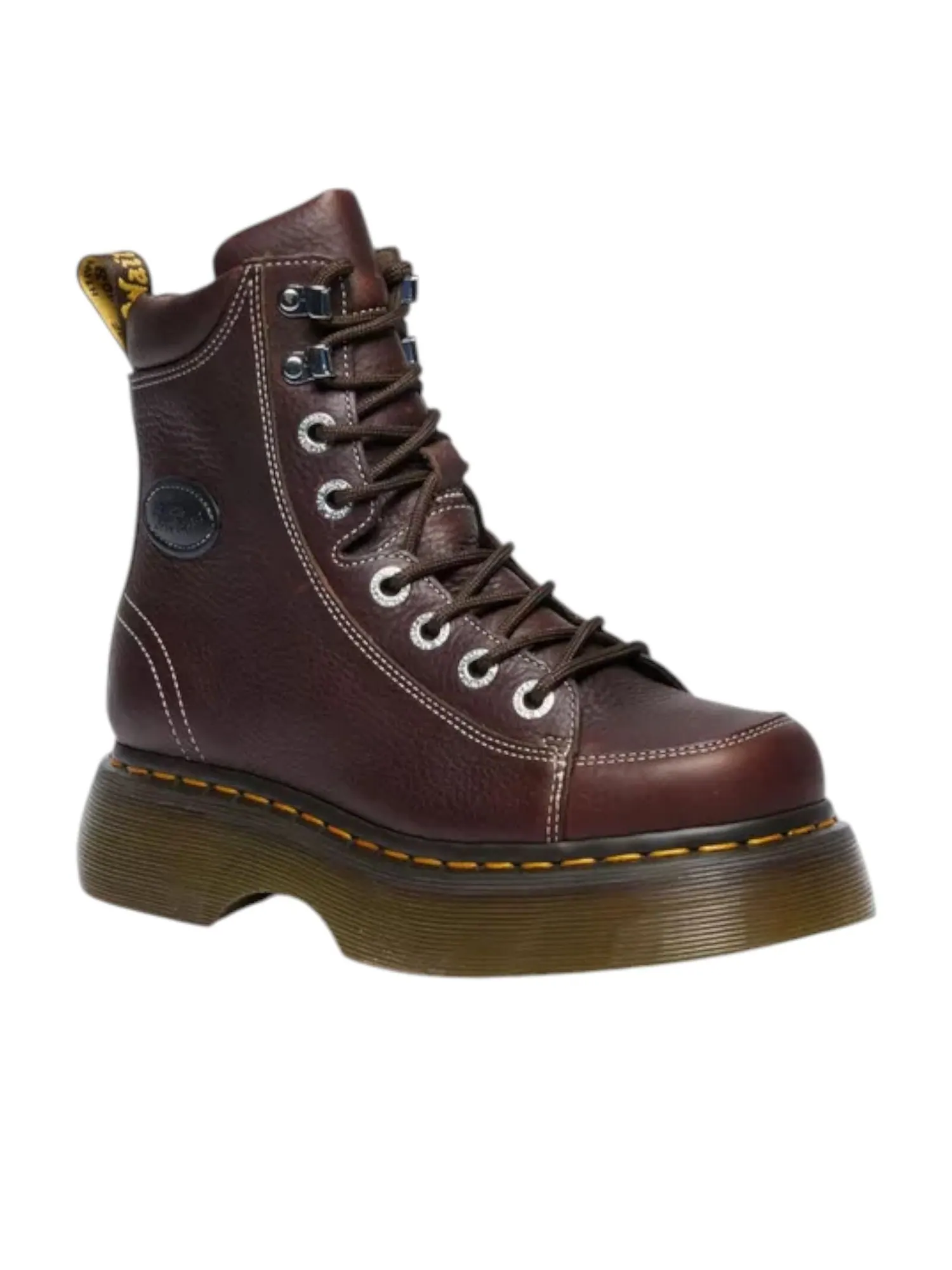 Ботинки Dr. Martens BUZZ 8-EYE Grizzly Lace Up Boots, кожаные — изображение 6 из 6, коричневый