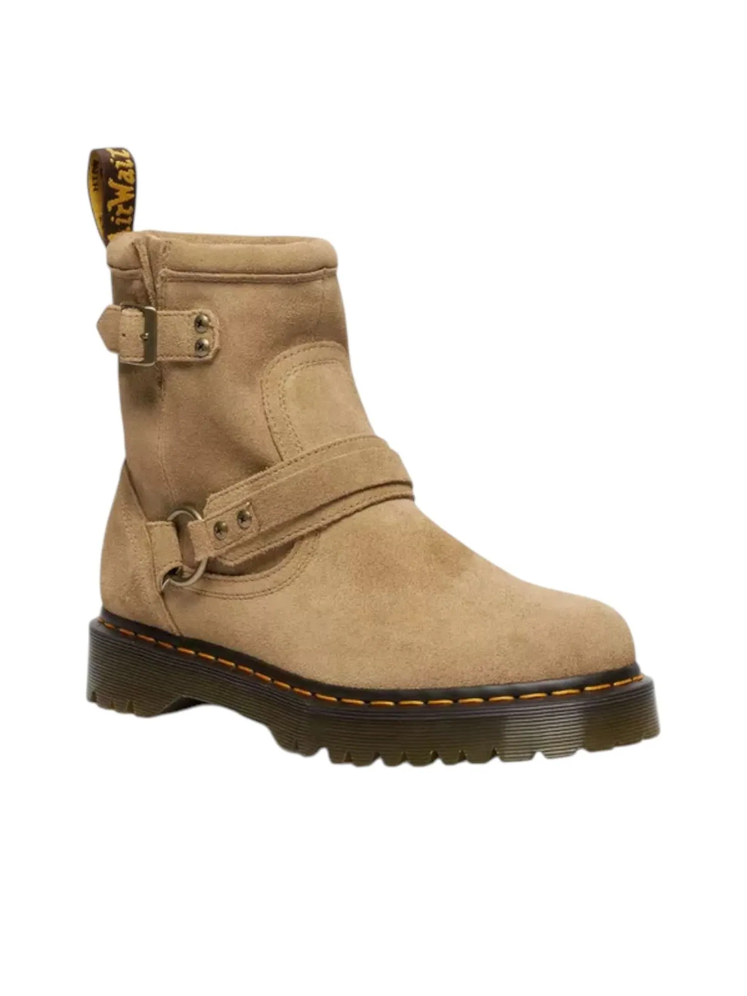 Ботинки Dr. Martens Anistone Harness Biker Boots, замшевые — изображение 5 из 5, бежевый