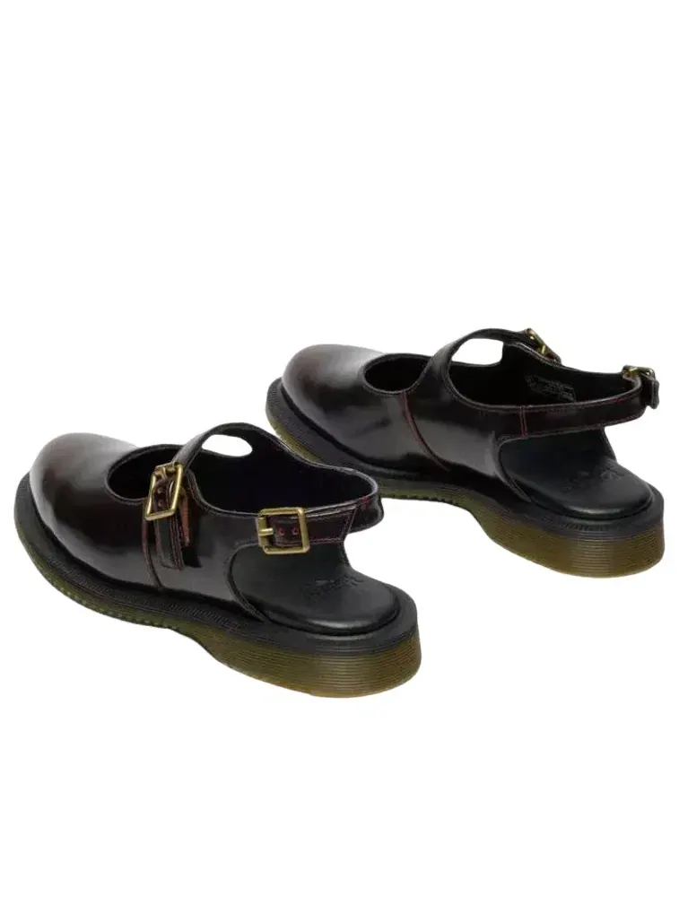 Туфли женские Dr. Martens Madaline Mary Jane кожаные без застежки — изображение 4 из 6, красный